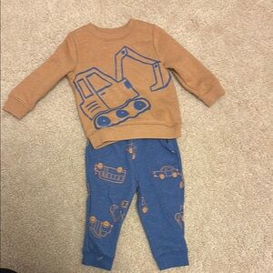 Kids Tan and Blue Construction Outfit